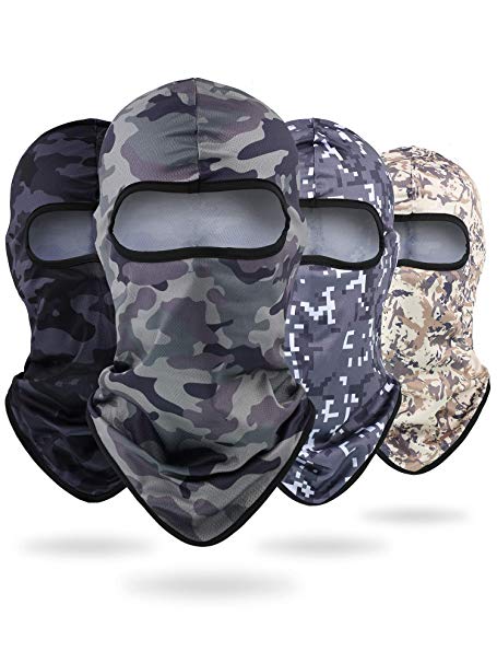 4 Pieces Balaclava Face Mask Windproof Ski Mask Camo Face Mask Neck Gaiter