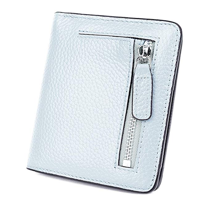 BIG SALE-AINIMOER Women's RFID Blocking Leather Small Compact Bifold Pocket Wallet Ladies Mini Purse with id Window