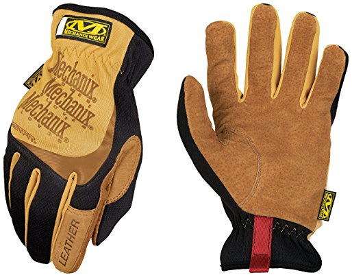 Mechanix Wear - Leather FastFit Gloves (Large, Brown/Black)