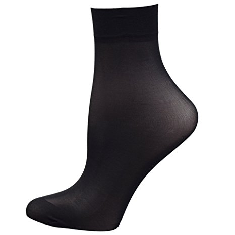 Fitu Women's 10-12 Pairs Nylon Ankle High Tights Hosiery Socks