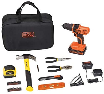 BLACK DECKER 39 Piece Tool Set LDX120 20V MAX DRILL/DRIVER (39)