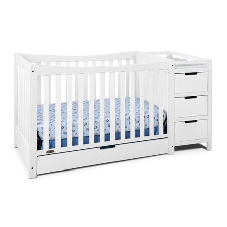 Graco Remi 4 in 1 Convertible Crib and Changer Combo White