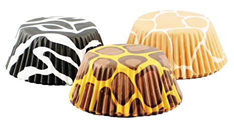 Fox Run 6893 Bake Cup Set, 3 x 3 x 1.25 inches, Animal Prints Mixed