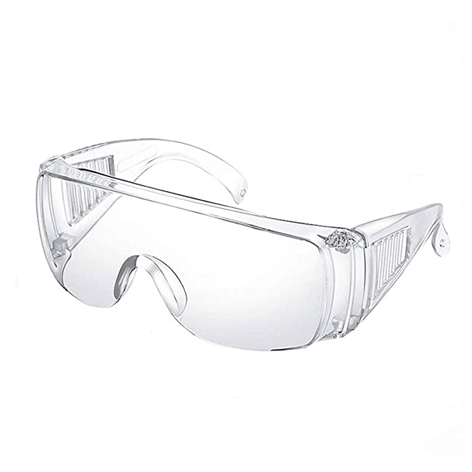 Namsan Protective Eyewear Safety Goggles Clear Anti-fog/Anti-Scratch Safety Glasses over Prescription Glasses, Clear Frame