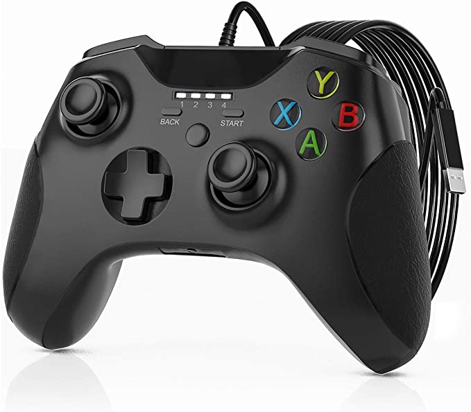 JORREP Xbox Wired Controller for Xbox one, Xbox one S/X, Xbox Series X/S Consoles, PC Windows 7/8/10, Wired Xbox Gamepad Controller with Audio Jack, Dual-Vibration - Black