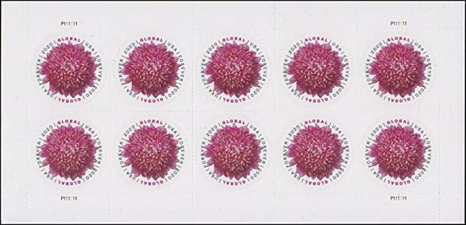 Chrysanthemum Global (International) Sheet of Ten Forever Postage Stamps Scott 5460