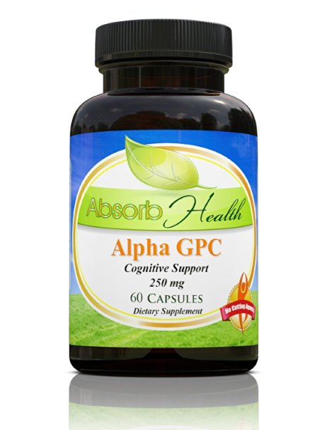 Alpha GPC | 250mg 60 Capsules | Powerful Cognitive Enhancer | Raises Brain Choline Levels the Most of Any Choline Supplement