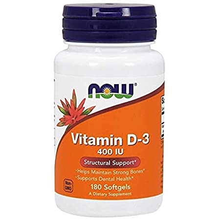 Now Foods Vitamin D-3 400 IU 180 Softgels