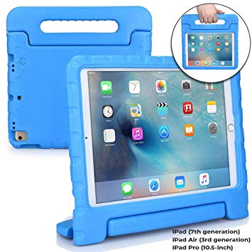 Cooper Dynamo [Rugged Kids Case] for iPad 7th Generation, iPad Air 3rd gen, iPad Pro 10.5-inch | Protective Child Proof Cover, Stand, Handle (Blue)