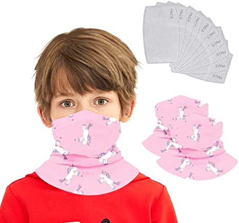 Boys Girls Bandanas Neck Gaiter Kids Face Mask Magical Multi Funtion UV Protection Headband