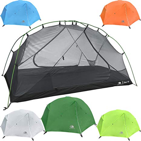 Hyke & Byke Zion 1 and 2.5 Person Backpacking Tents with Footprint - Lightweight Two Door Ultralight Dome Camping Tent