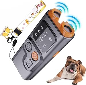 Dog Training Device, Ultrasonic Bark Deterrent, Anti Barking Device, Ultrasonic bark Stopper, LED Flashlight, 30 Foot Range, Easy One-Button Use, Rechargeable with Screen, 2024 Latest Model