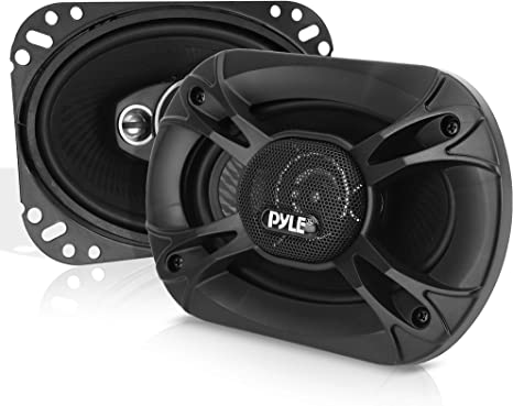 Pyle 4-Way Universal Car Stereo Speakers - 500W 6x9” Quadraxial Loud Pro Audio Car Speaker Universal OEM Quick Replacement Component Speaker Vehicle Door/Side Panel Mount Compatible PL61984BK (Pair)