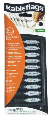 Kableflags KFA049 Cable Identification Tags (Home Theatre Pack)