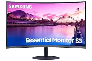 Samsung 32-Inch(80cm) FHD 1000R Curved LCD Monitor, VA, 75 Hz, Bezel Less Design, AMD Freesync, Speakers, DP, HDMI, Audio-in Port (LS32C390EAWXXL, Black)