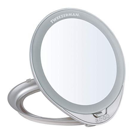 Tweezerman Adjustable Lighted Vanity and Makeup Mirror
