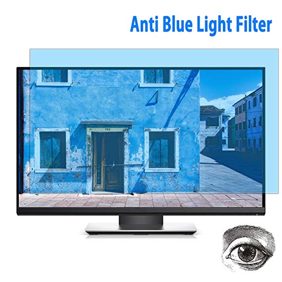 (2 Pack) 24 Inch Computer Anti Blue Light Screen Protector, Eye Protection Blue Light Filter Blocks Reduce Eye Fatigue and Eye Strain for 24 inches Widescreen Desktop Monitor
