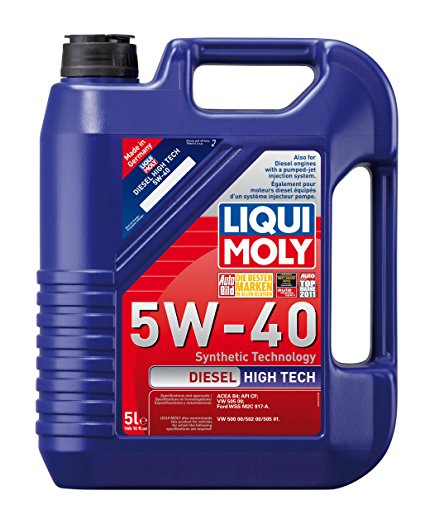 Liqui Moly 2022 Diesel High Tech Synthetic 5W-40 Motor Oil - 5 Liter Jug