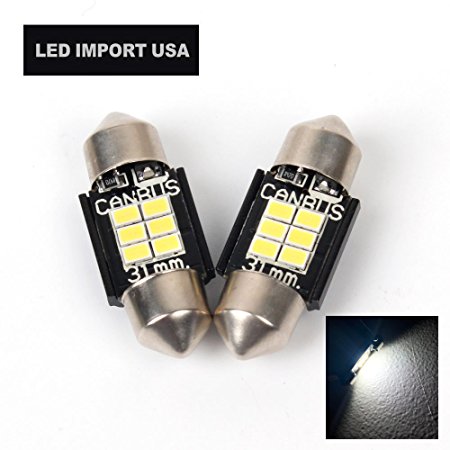 LED import USA FX chipsets White LED 31mm festoon error free interior LED
