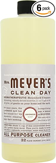 Mrs. Meyer's Clean Day All Purpose Cleaner, Lavender, 32-Ounce Bottles (Case of 6)