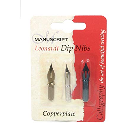 Manuscript Leonardt 3pc Ink Dip Pen Nib Set - Copperplate