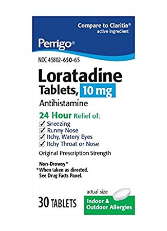 Perrigo Loratadine Tablets, Blue, 30 Count