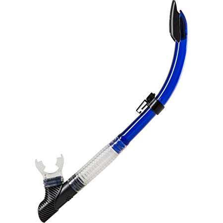 IST Semi Dry Snorkel with Flexible Tube, Splash Guard & Hypoallergenic Mouthpiece for Snorkeling & Scuba Diving