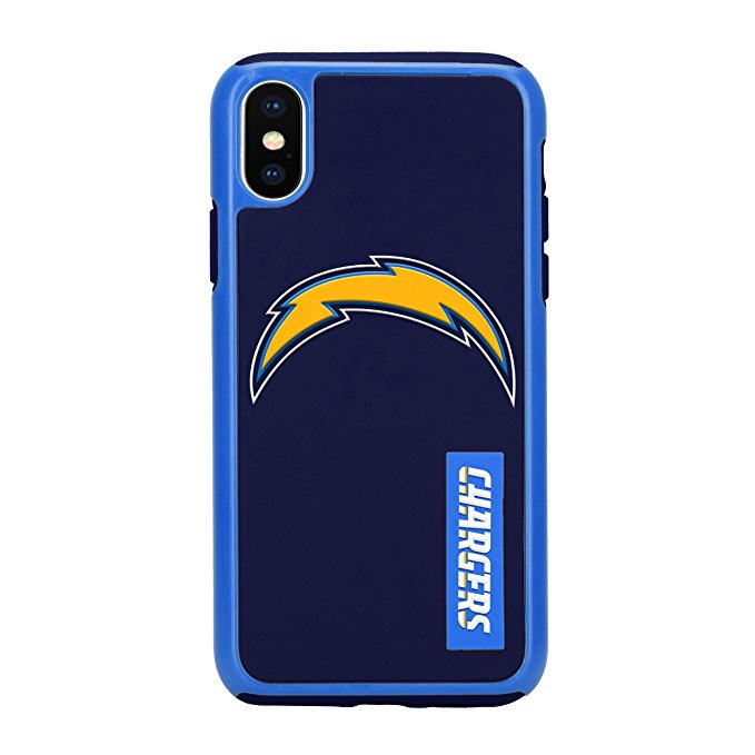 Forever Collectibles iPhone X Dual Hybrid Impact Licensed Case - NFL Los Angeles Chargers