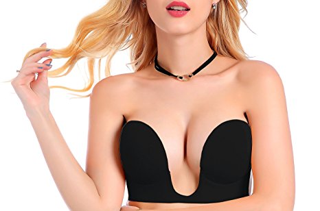 Deceny CB Invisible Bras for Women Push Up Strapless Self Adhesive Silicone Bra