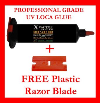 10ml LOCA UV GLUE - Xfactor Sticky-Icky1000® Professional Grade Liquid Optical Clear Adhesive - ULTRA LOW Viscosity 1000mPa*s (Black Lightproof Tube) - MONEY BACK GUARANTEE !!