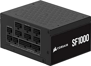 CORSAIR SF1000 (2024) Fully Modular Low Noise 80 PLUS Platinum ATX Power Supply – ATX 3.0 Compliant – PCIe 5.0 Ready – SFX-to-ATX Bracket Included – Black