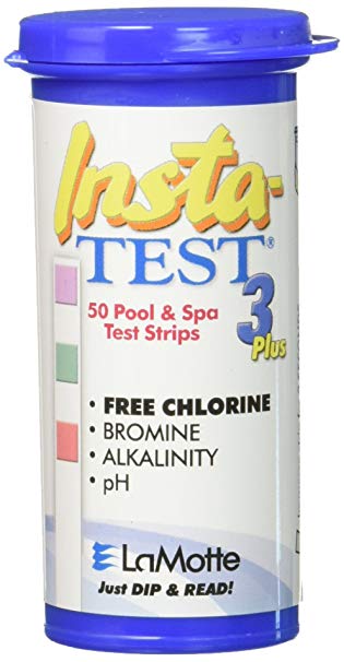 LaMotte Insta-Test 3-Way Swimming Pool and Spa Test Strip (Tests for Chlorine, Bromine, pH and Alkalinity)