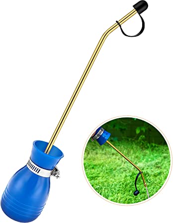 Bulb Duster Garden Sprayer Applicator with Long Copper Tube for Organic Gardening Agricultural Supplies and Control(Blue Style,1 Piece)