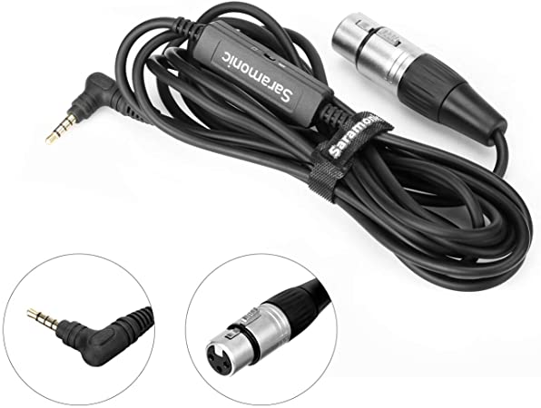 SR-XLR35 Microphone cables, 3.5mm TRRS to 3 Pin XLR Female Jack, Male to XLR Female Interconnect Audio Microphone Cord for Smartphone, Ipad, Ipod, Other TRRS Devices
