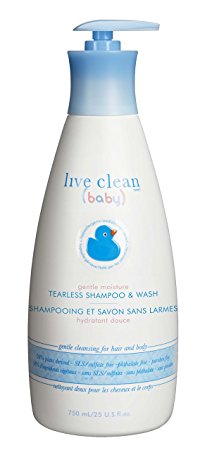 Live Clean Baby Shampoo and Wash Gentle Moisture 750 Milliliters