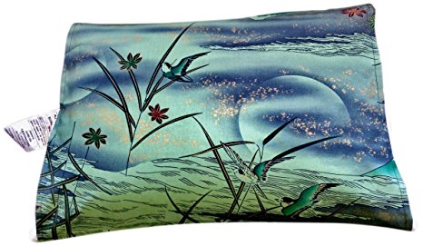iLIVING Organic Buckwheat Pillow with Authentic Japanese Pillow Cover, 14 by 20-Inch, Green