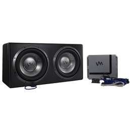 VM Audio Dual 12" 4800 Watt Complete Car Stereo Subwoofer Bass Package