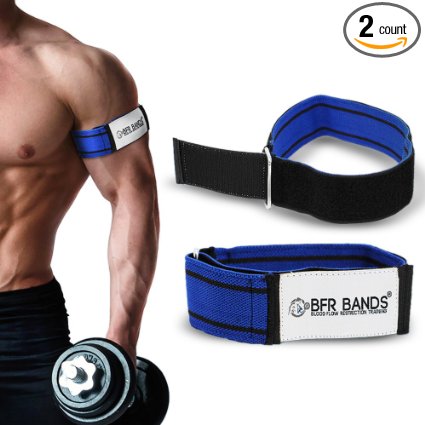 Occlusion Training Bands by BFR Bands, RIGID EDITION, Blood Flow Restriction Bands Give Lean & Fast Muscle Growth without Lifting Heavy Weights - Strong Adjustable Strap   Comfort Liner