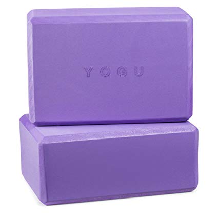 YOGU Yoga Blocks Set of 1 or 2 EVA Foam or Cork Wood