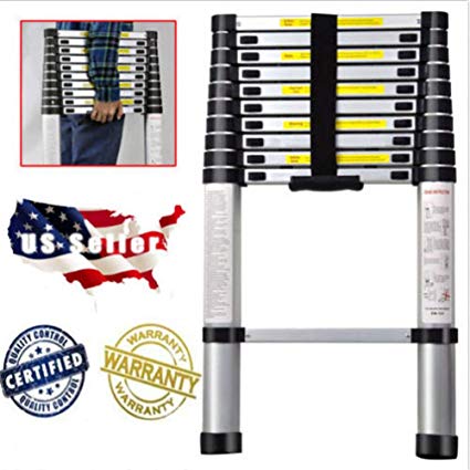 Aluminum Telescopic Extension Ladder Collapsible Telescoping Ladder 300 Lbs Max Capacity (320cm)