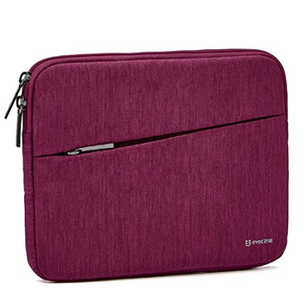 iPad Mini 4 sleeve, Evecase Water Repellent Shockproof Portable Carrying Protective Case Bag with Accessory Pocket For iPad Mini 4, 3, 2 / Android 7 - 8 inch Tablet Device - Wine Red