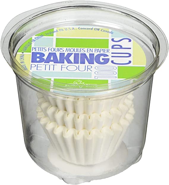 Fox Run White Disposable Bake Cups, Petit Four