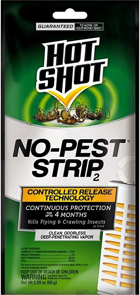 Hot Shot No-Pest Strip 2, Controlled Release Technology Kills Flying and Crawling Insects 2.29 Ounce