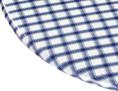 Plaid Elasticized Vinyl Table Cover