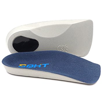 SQHT 3/4 Orthotics Shoe Insoles - Arch Support Insert Correct Over-pronation, Fallen Arches, Flat Feet Metatarsal Support (M - W9-10.5 | M7.5-9)