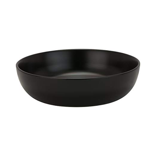 10 Strawberry Street Wazee Matte - 9"/48 Oz Serving Bowl - Set of 2 - Black