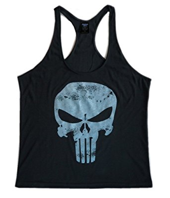 Muscleman Gear Skull Logo Punisher Men's Stringer Tank Top