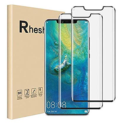 Screen Protector for Huawei Mate 20 Pro Tempered Glass Film, 2-Pack Screen Protector Tempered Glass Film Protection for Huawei Mate 20 Pro [Easy Installation,3D Touch Compatible, Case Friendly]