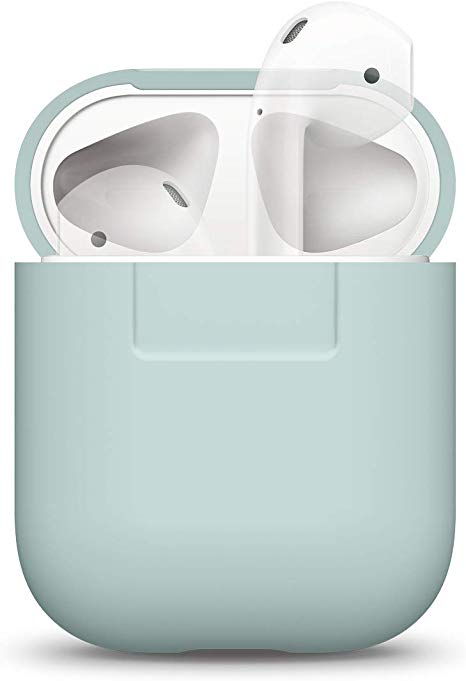 elago Upgrade AirPods Silicone Case - Compatible with Apple AirPods 2 & 1, Front LED Visible, Supports Wireless Charging, Extra Protection (Mint)