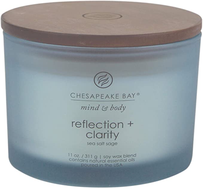 Chesapeake Bay Candle Scented Candle, Reflection   Clarity (Sea Salt Sage), Coffee Table